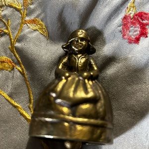 Brass vintage Dutch girl bell